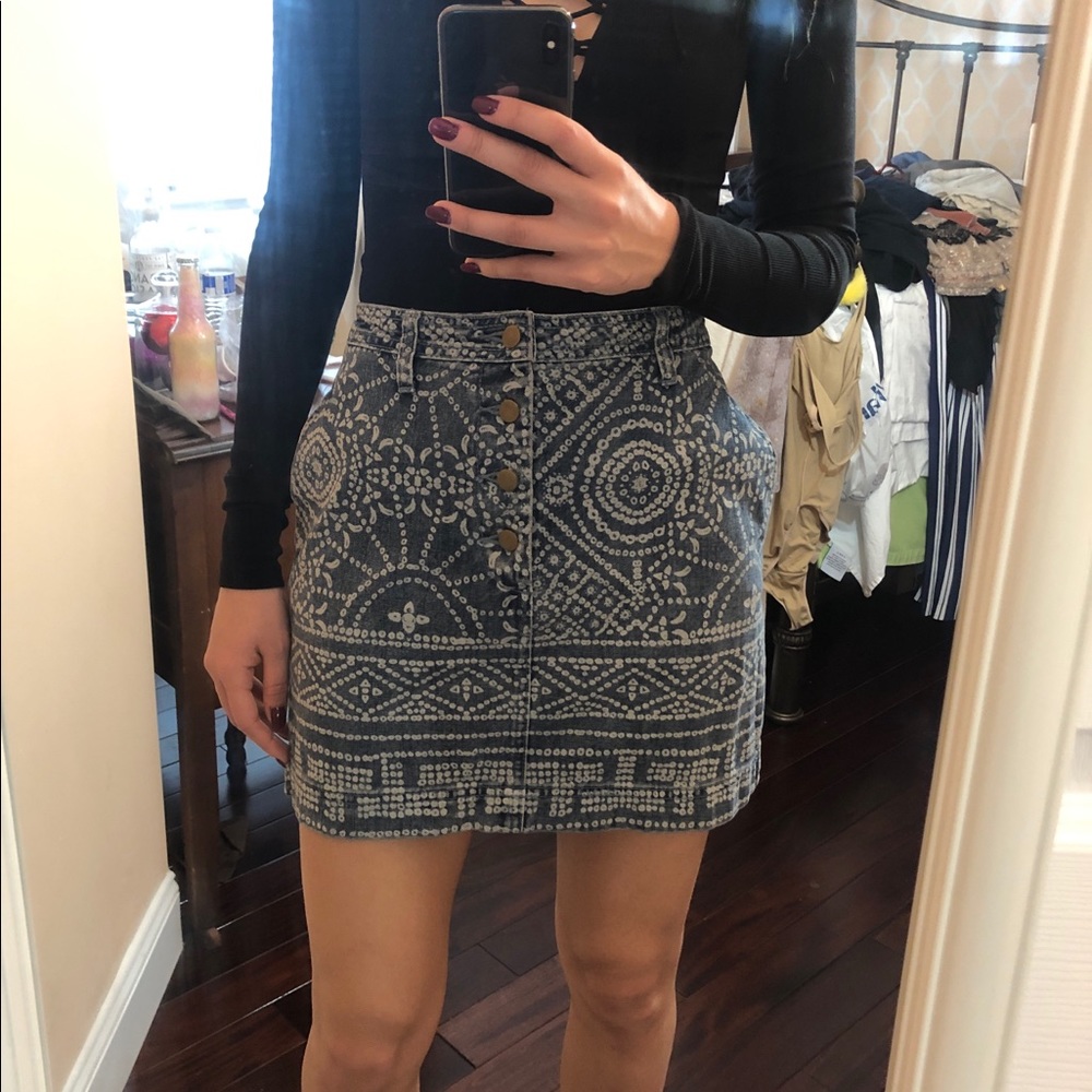 Free people patterned skirt